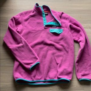 Pink Patagonia Fleece Pullover